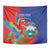 Personalized Costa Rica Independence Day Tapestry Scarlet Macaw Parrot With Coat Of Arms - Wonder Print Shop
