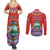 Personalized Costa Rica Independence Day Couples Matching Summer Maxi Dress and Long Sleeve Button Shirt Guaria Morada With Folk Pattern - Wonder Print Shop