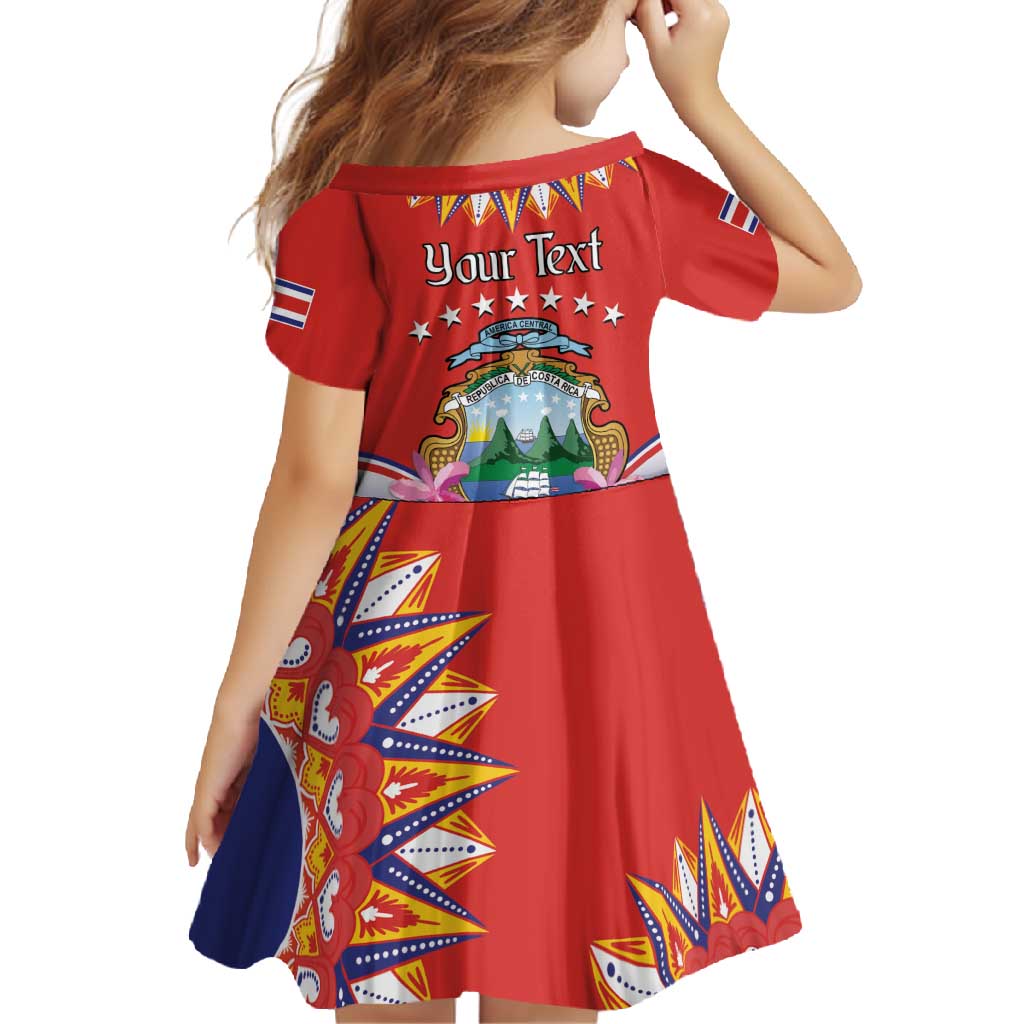 Personalized Costa Rica Independence Day Family Matching Summer Maxi Dress and Hawaiian Shirt Guaria Morada With Folk Pattern - Wonder Print Shop