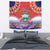 Personalized Costa Rica Independence Day Tapestry Guaria Morada With Folk Pattern - Wonder Print Shop