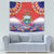 Personalized Costa Rica Independence Day Tapestry Guaria Morada With Folk Pattern - Wonder Print Shop