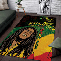 Legend Bob Buffalo Soldier Area Rug American Heroes Reggae Style - Wonder Print Shop