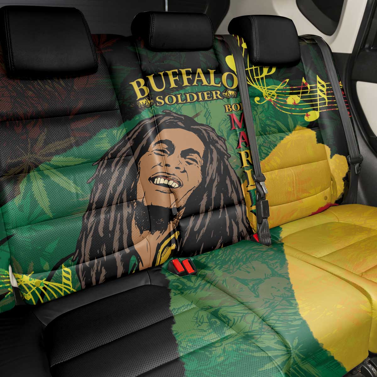 Legend Bob Buffalo Soldier Back Car Seat Cover American Heroes Reggae Style - Wonder Print Shop