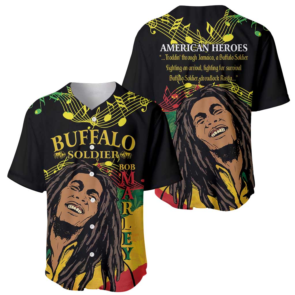 Legend Bob Buffalo Soldier Baseball Jersey American Heroes Reggae Style - Wonder Print Shop