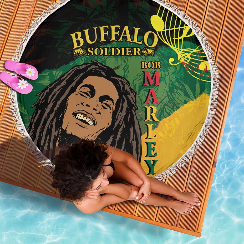 Legend Bob Buffalo Soldier Beach Blanket American Heroes Reggae Style - Wonder Print Shop