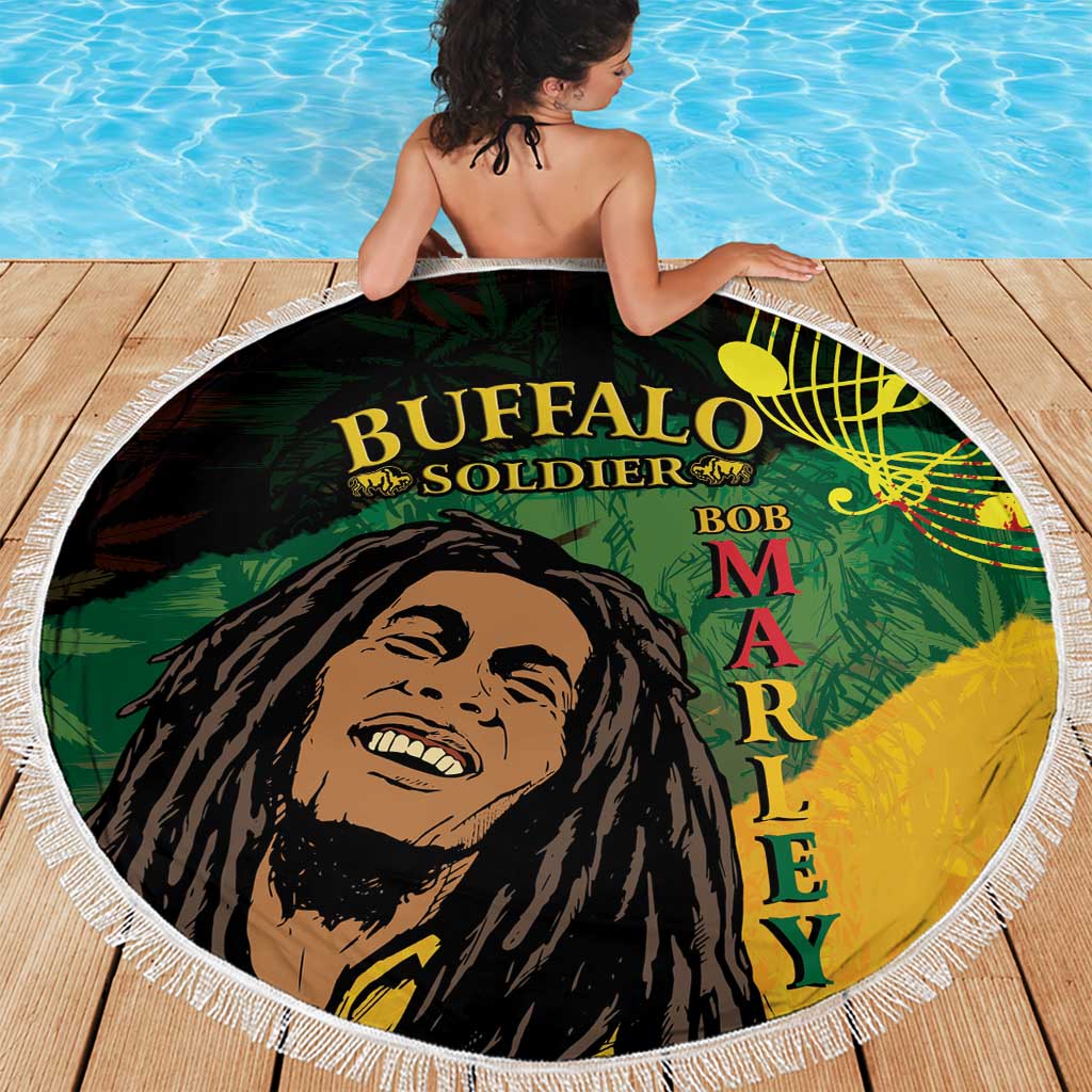 Legend Bob Buffalo Soldier Beach Blanket American Heroes Reggae Style - Wonder Print Shop