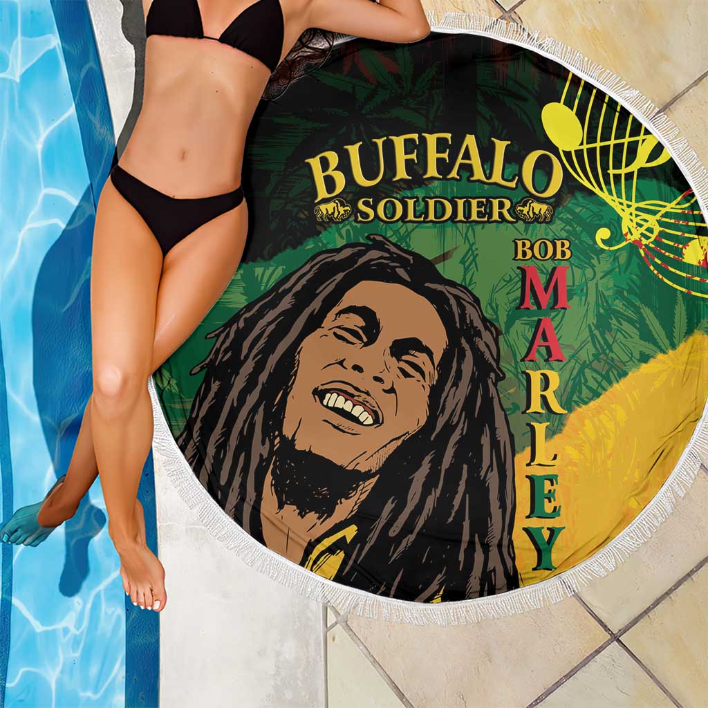 Legend Bob Buffalo Soldier Beach Blanket American Heroes Reggae Style - Wonder Print Shop