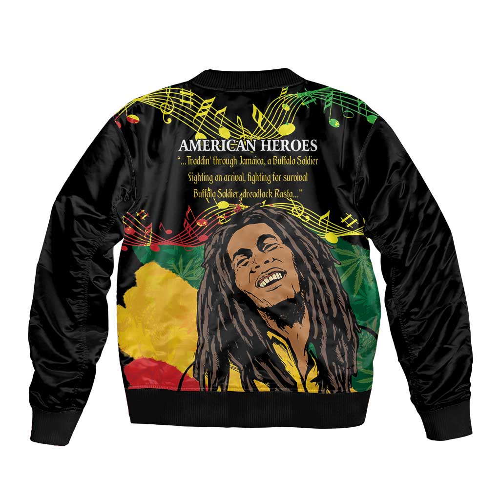 Legend Bob Buffalo Soldier Bomber Jacket American Heroes Reggae Style - Wonder Print Shop