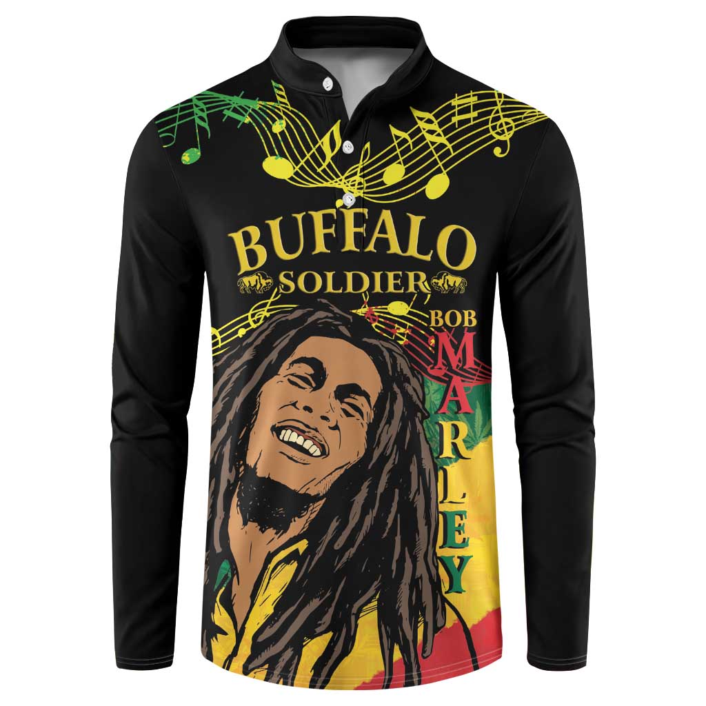 Legend Bob Buffalo Soldier Button Sweatshirt American Heroes Reggae Style - Wonder Print Shop