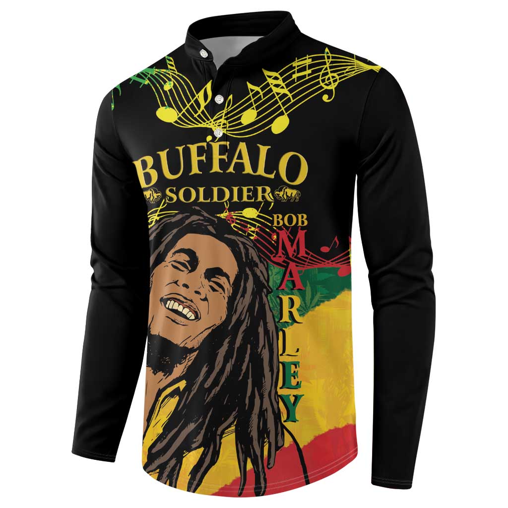 Legend Bob Buffalo Soldier Button Sweatshirt American Heroes Reggae Style - Wonder Print Shop