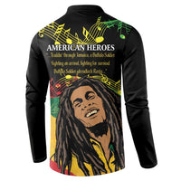 Legend Bob Buffalo Soldier Button Sweatshirt American Heroes Reggae Style - Wonder Print Shop