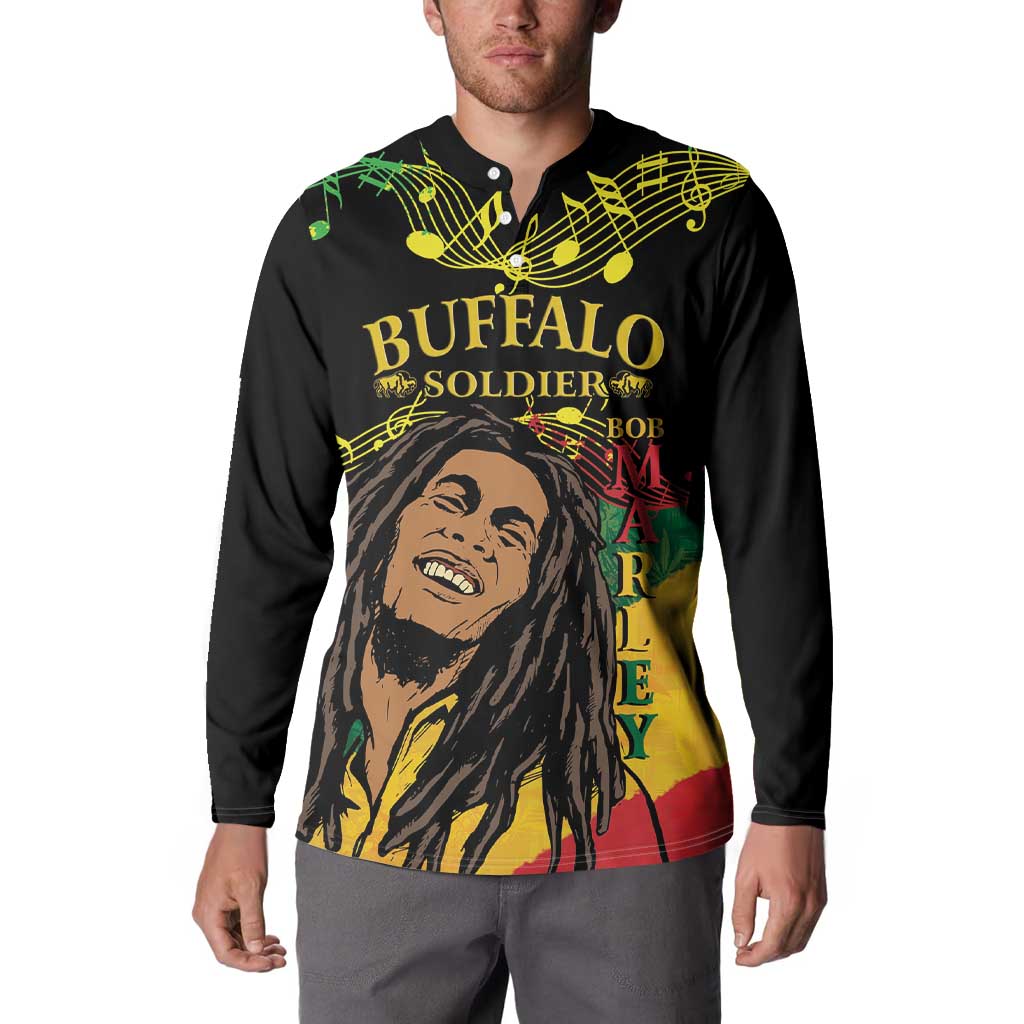 Legend Bob Buffalo Soldier Button Sweatshirt American Heroes Reggae Style - Wonder Print Shop
