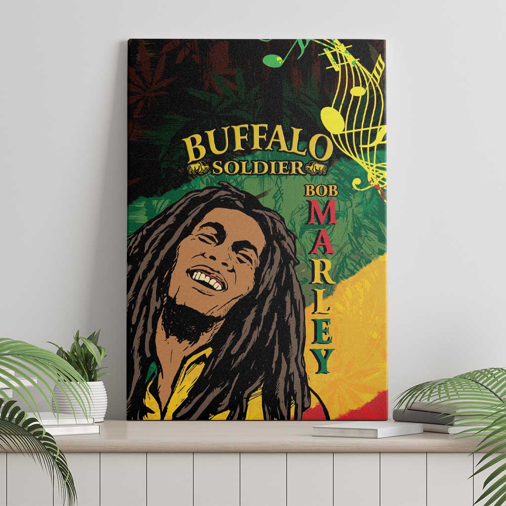 Legend Bob Buffalo Soldier Canvas Wall Art American Heroes Reggae Style - Wonder Print Shop