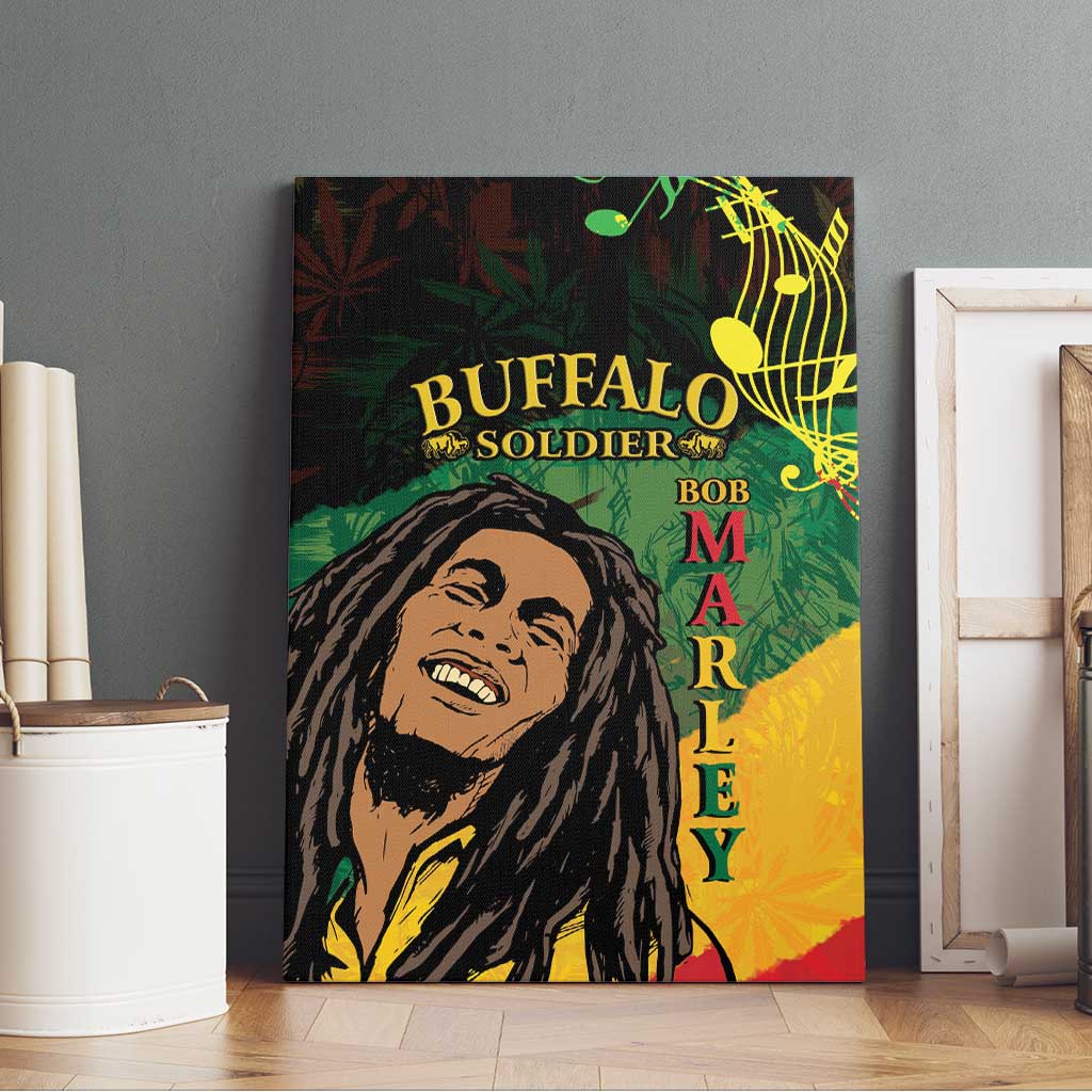 Legend Bob Buffalo Soldier Canvas Wall Art American Heroes Reggae Style - Wonder Print Shop