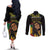 Legend Bob Buffalo Soldier Couples Matching Off The Shoulder Long Sleeve Dress and Long Sleeve Button Shirt American Heroes Reggae Style