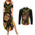 Legend Bob Buffalo Soldier Couples Matching Summer Maxi Dress and Long Sleeve Button Shirt American Heroes Reggae Style - Wonder Print Shop