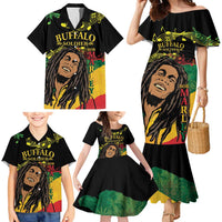 Legend Bob Buffalo Soldier Family Matching Mermaid Dress and Hawaiian Shirt American Heroes Reggae Style - Wonder Print Shop