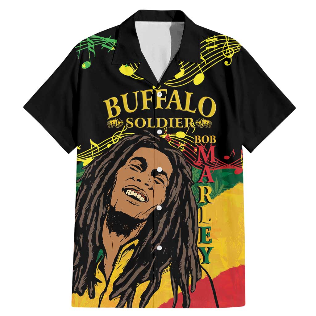 Legend Bob Buffalo Soldier Family Matching Mermaid Dress and Hawaiian Shirt American Heroes Reggae Style - Wonder Print Shop