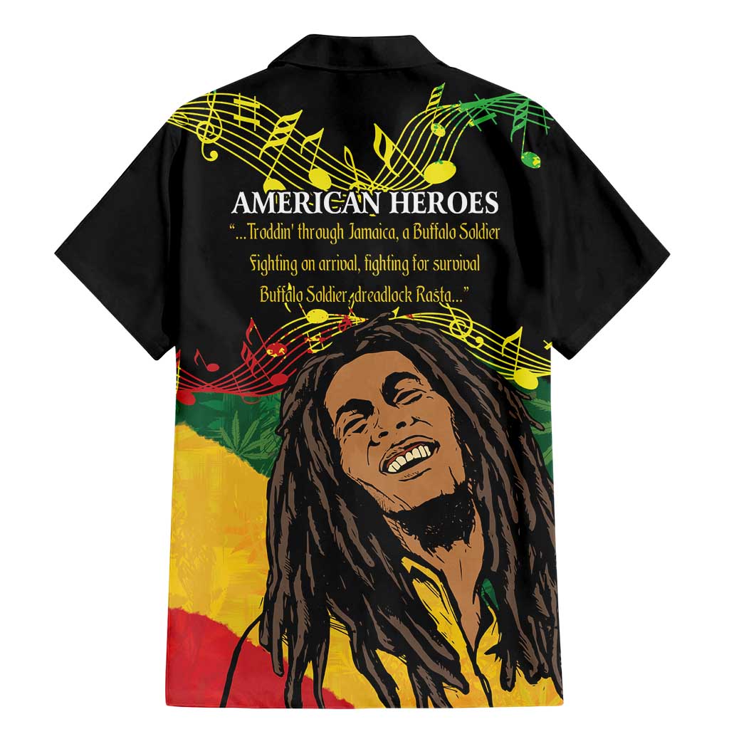 Legend Bob Buffalo Soldier Family Matching Mermaid Dress and Hawaiian Shirt American Heroes Reggae Style - Wonder Print Shop