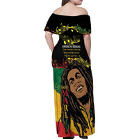 Legend Bob Buffalo Soldier Family Matching Off Shoulder Maxi Dress and Hawaiian Shirt American Heroes Reggae Style - Wonder Print Shop