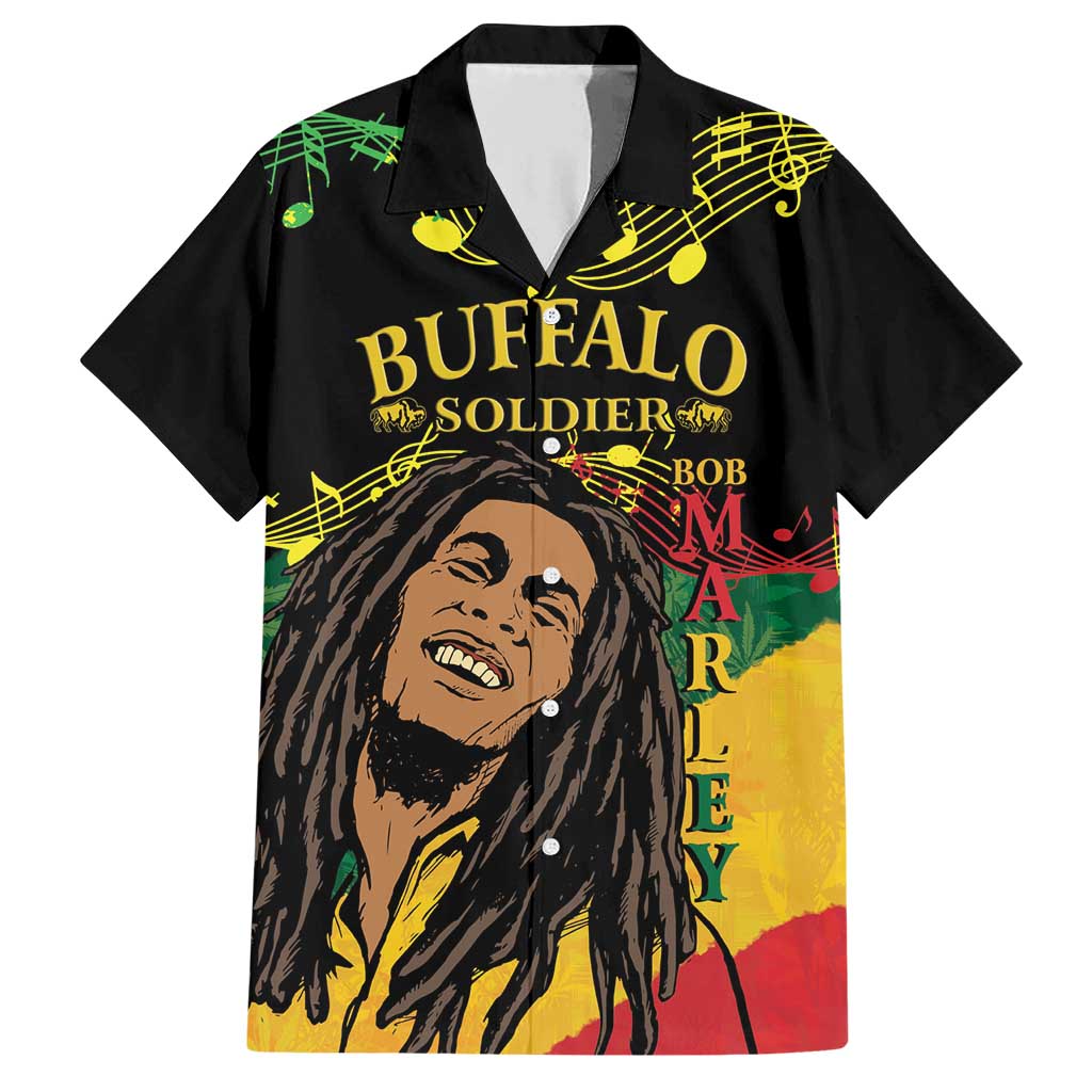 Legend Bob Buffalo Soldier Family Matching Short Sleeve Bodycon Dress and Hawaiian Shirt American Heroes Reggae Style - Wonder Print Shop