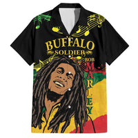 Legend Bob Buffalo Soldier Family Matching Short Sleeve Bodycon Dress and Hawaiian Shirt American Heroes Reggae Style - Wonder Print Shop