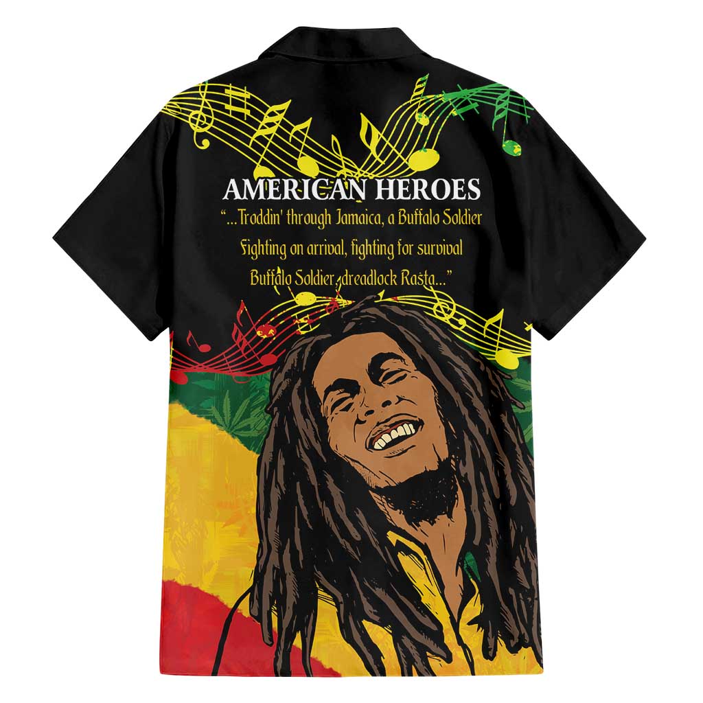 Legend Bob Buffalo Soldier Family Matching Short Sleeve Bodycon Dress and Hawaiian Shirt American Heroes Reggae Style - Wonder Print Shop