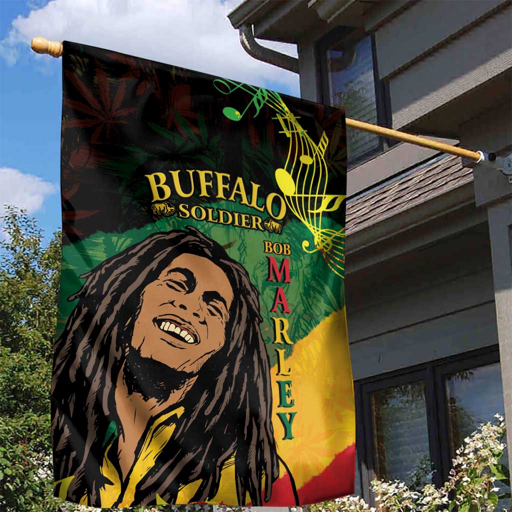 Legend Bob Buffalo Soldier Garden Flag American Heroes Reggae Style - Wonder Print Shop