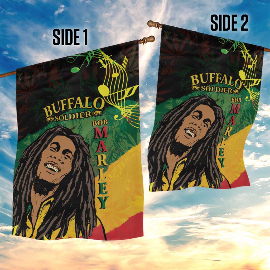Legend Bob Buffalo Soldier Garden Flag American Heroes Reggae Style - Wonder Print Shop