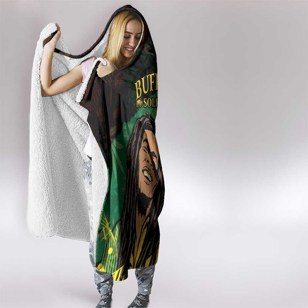 Legend Bob Buffalo Soldier Hooded Blanket American Heroes Reggae Style