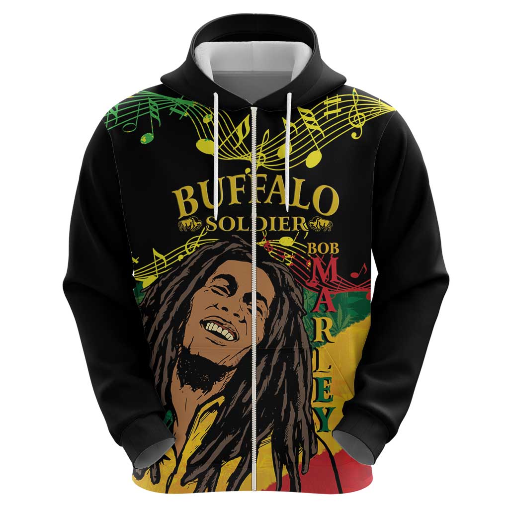Legend Bob Buffalo Soldier Hoodie American Heroes Reggae Style - Wonder Print Shop