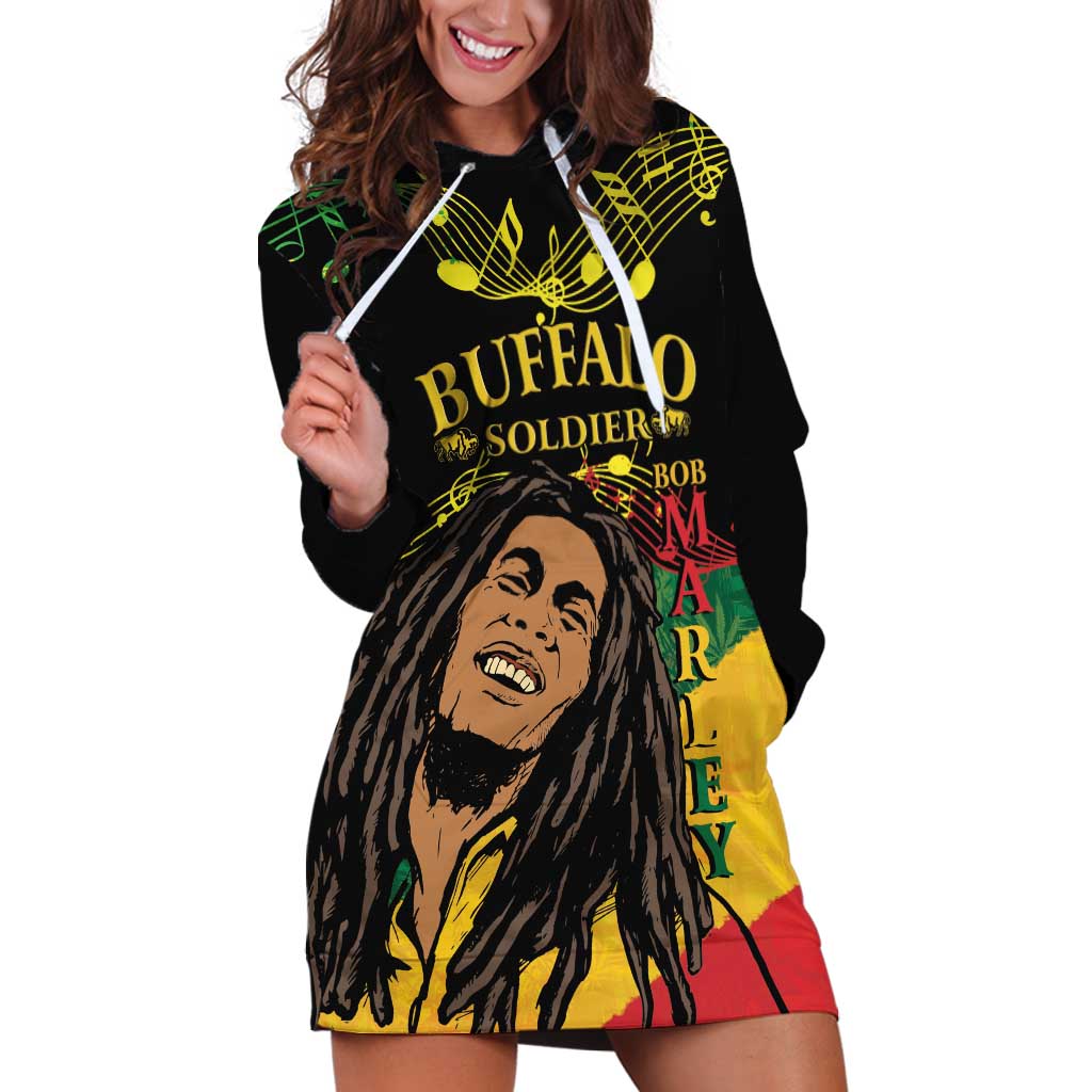 Legend Bob Buffalo Soldier Hoodie Dress American Heroes Reggae Style - Wonder Print Shop