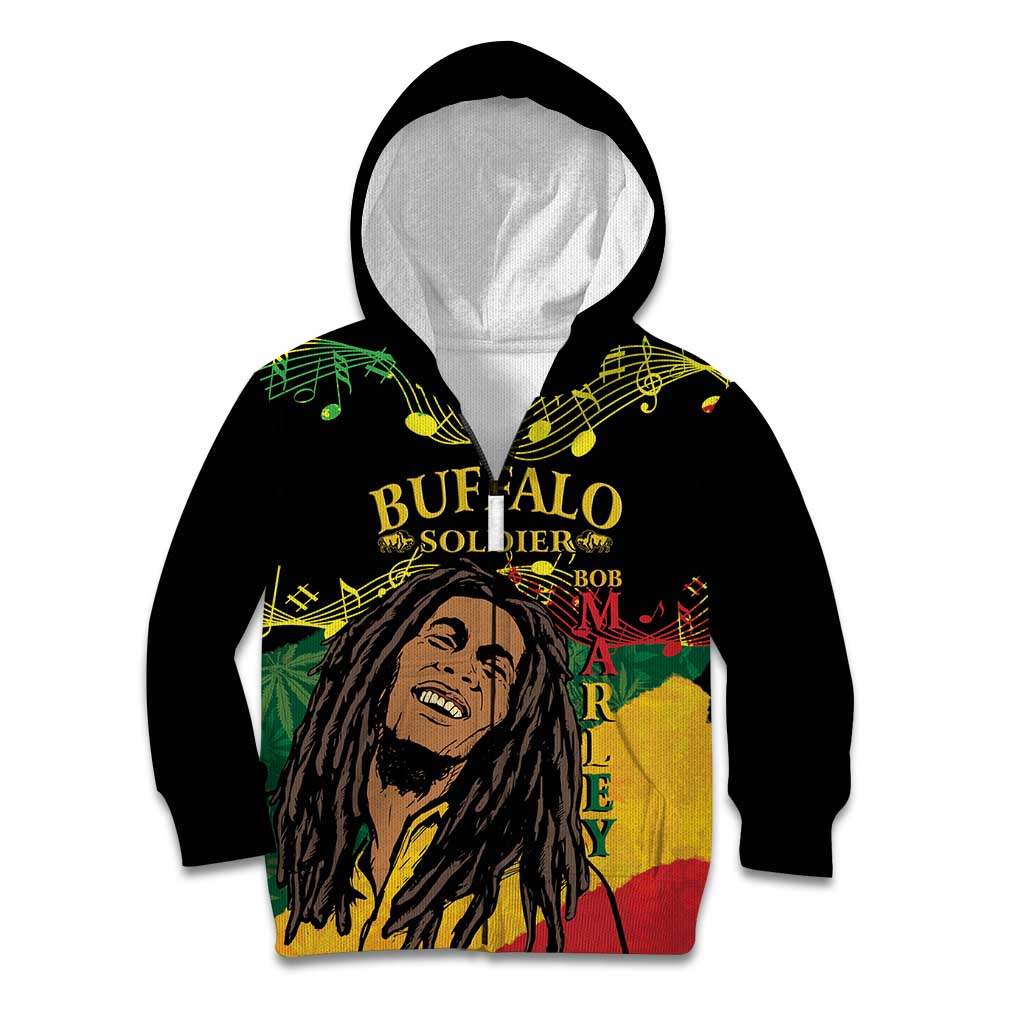 Legend Bob Buffalo Soldier Kid Hoodie American Heroes Reggae Style - Wonder Print Shop
