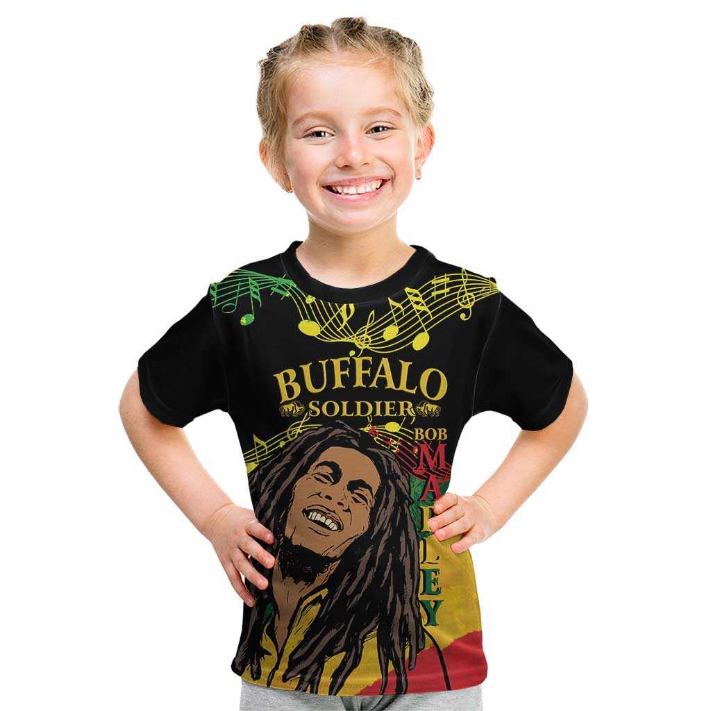 Legend Bob Buffalo Soldier Kid T Shirt American Heroes Reggae Style - Wonder Print Shop
