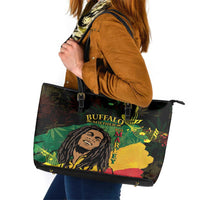 Legend Bob Buffalo Soldier Leather Tote Bag American Heroes Reggae Style - Wonder Print Shop