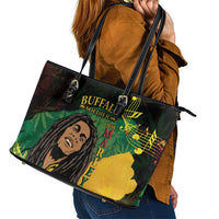 Legend Bob Buffalo Soldier Leather Tote Bag American Heroes Reggae Style - Wonder Print Shop