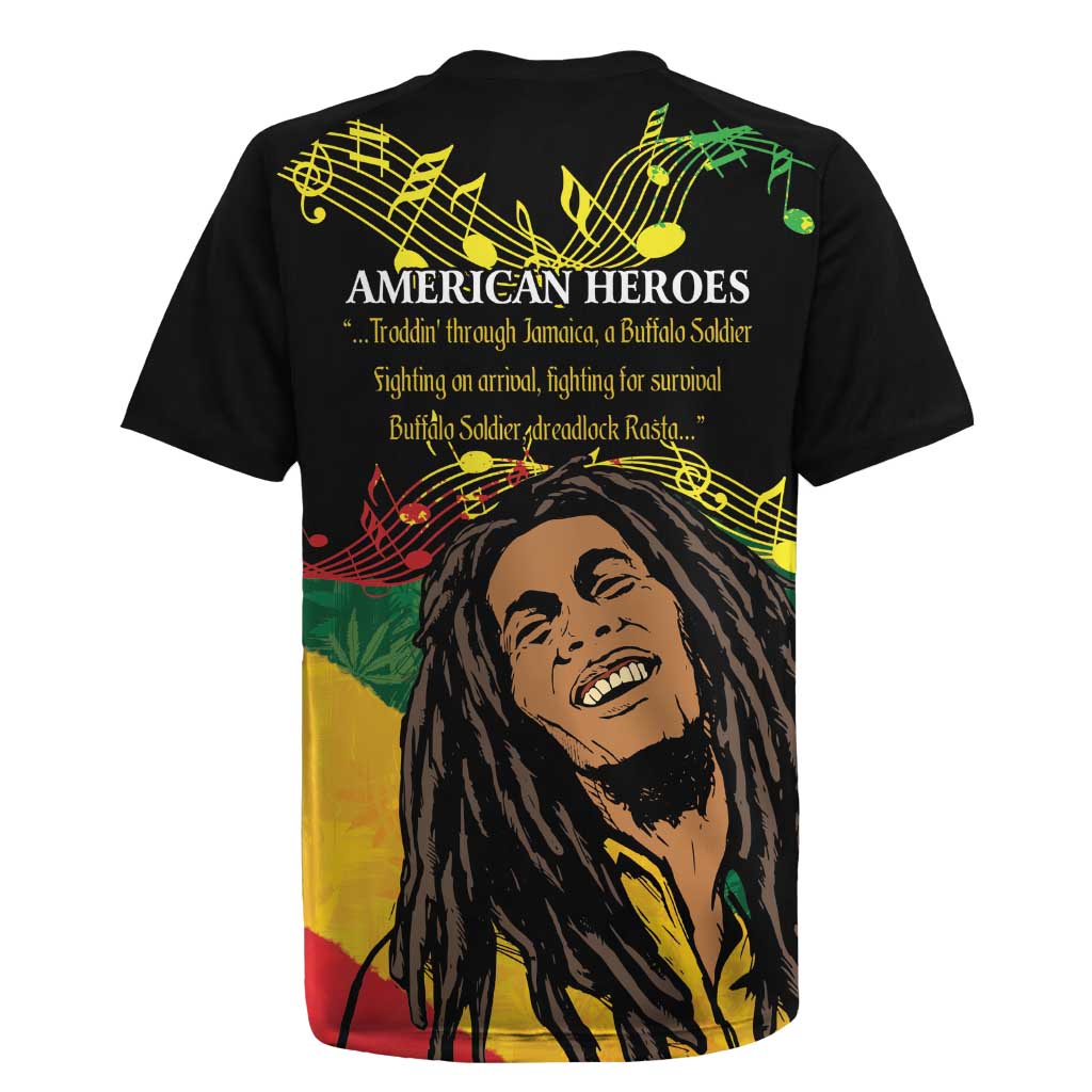 Legend Bob Buffalo Soldier Rugby Jersey American Heroes Reggae Style - Wonder Print Shop