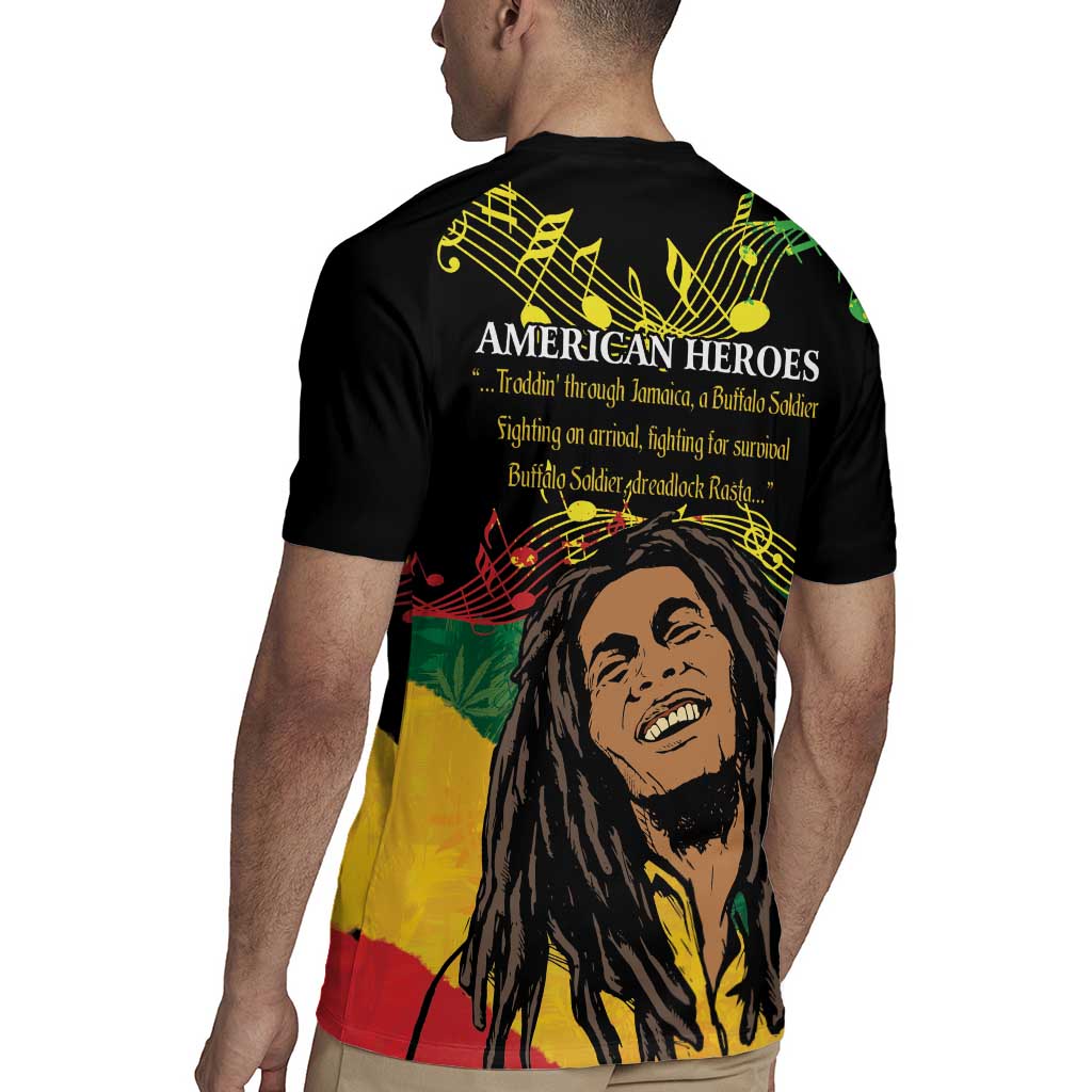 Legend Bob Buffalo Soldier Rugby Jersey American Heroes Reggae Style - Wonder Print Shop
