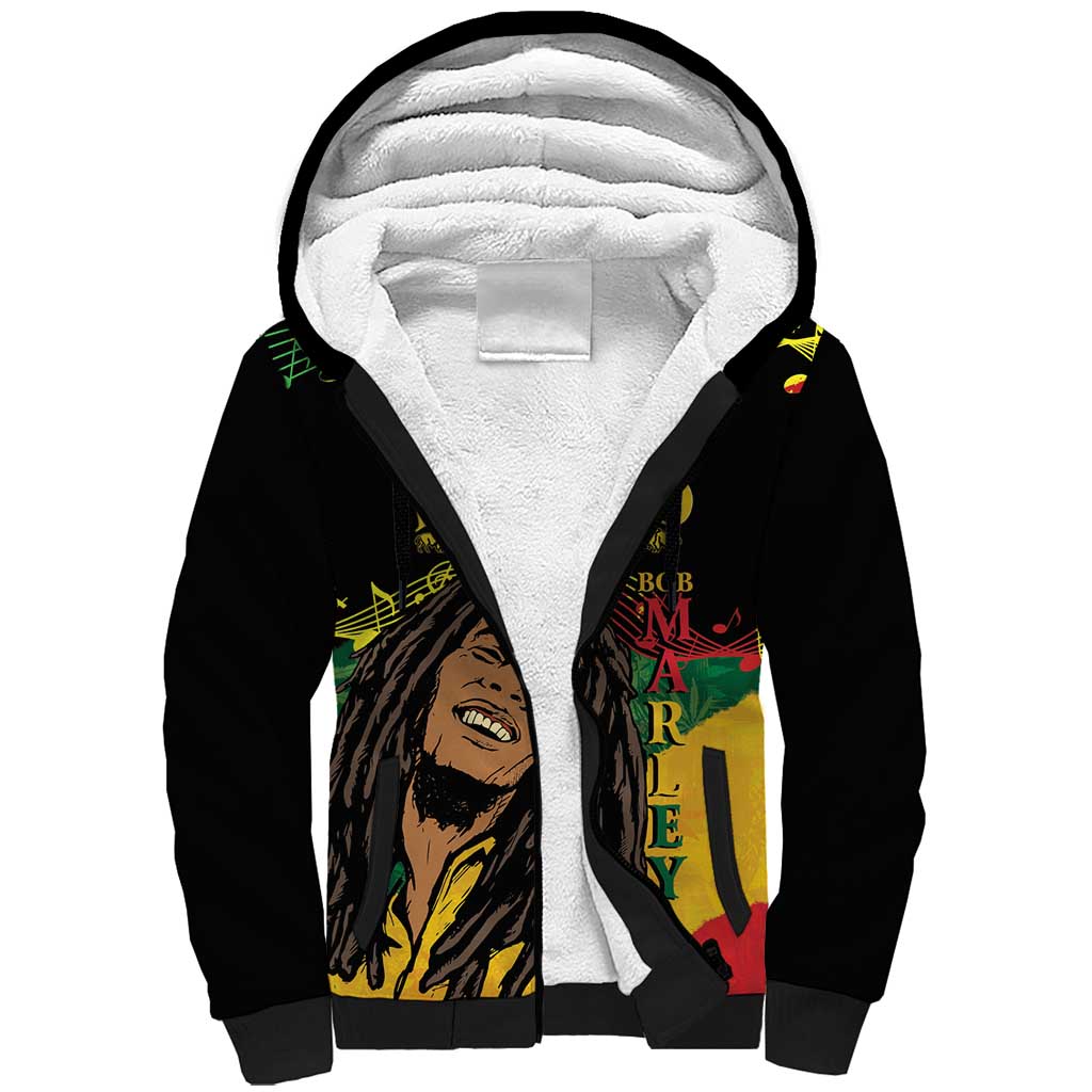 Legend Bob Buffalo Soldier Sherpa Hoodie American Heroes Reggae Style - Wonder Print Shop