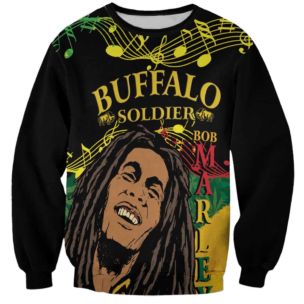 Legend Bob Buffalo Soldier Sweatshirt American Heroes Reggae Style - Wonder Print Shop