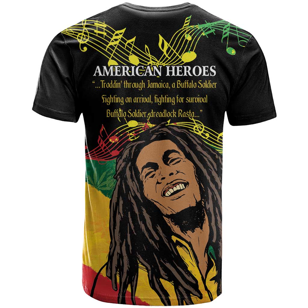 Legend Bob Buffalo Soldier T Shirt American Heroes Reggae Style - Wonder Print Shop