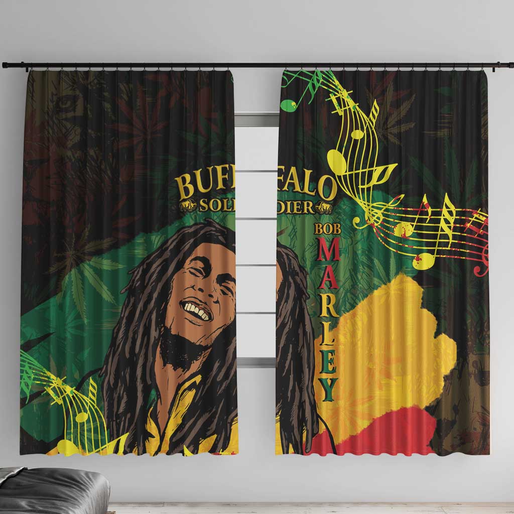 Legend Bob Buffalo Soldier Window Curtain American Heroes Reggae Style - Wonder Print Shop