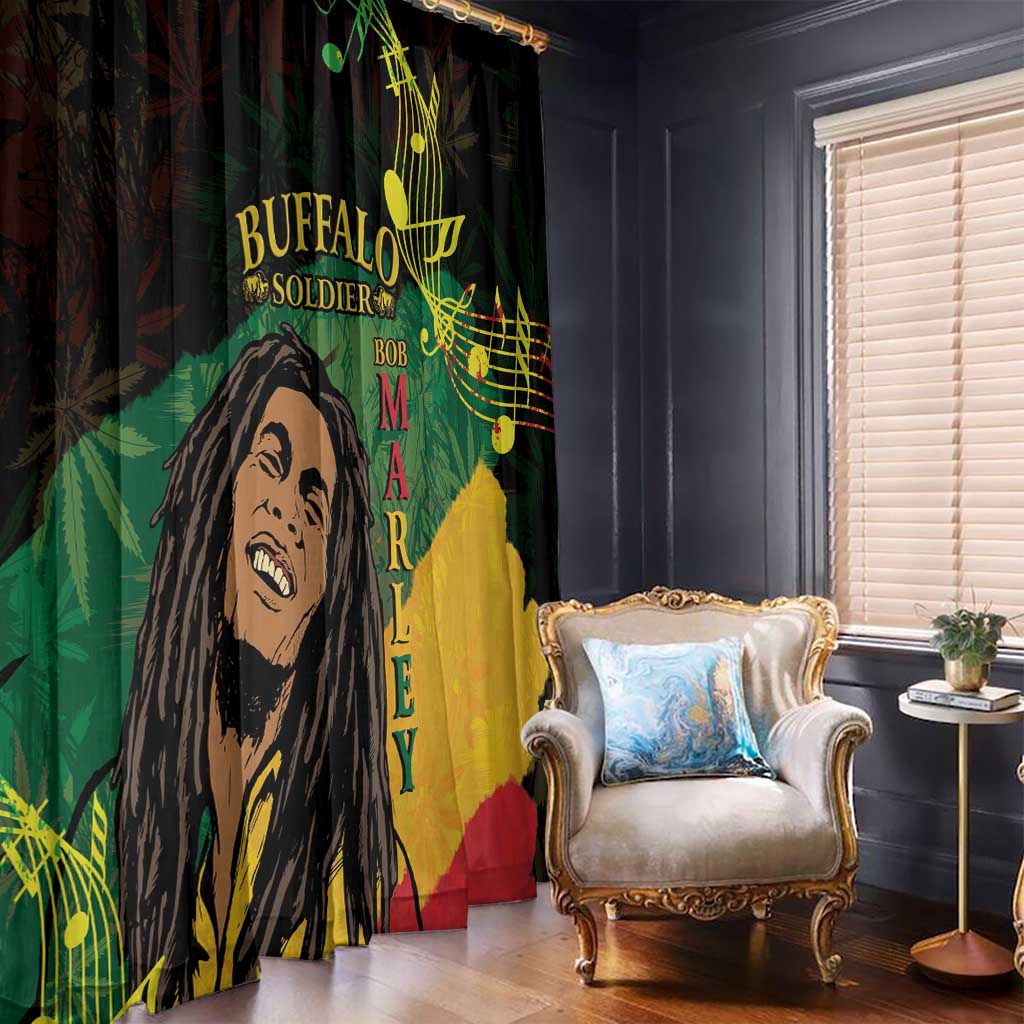 Legend Bob Buffalo Soldier Window Curtain American Heroes Reggae Style - Wonder Print Shop