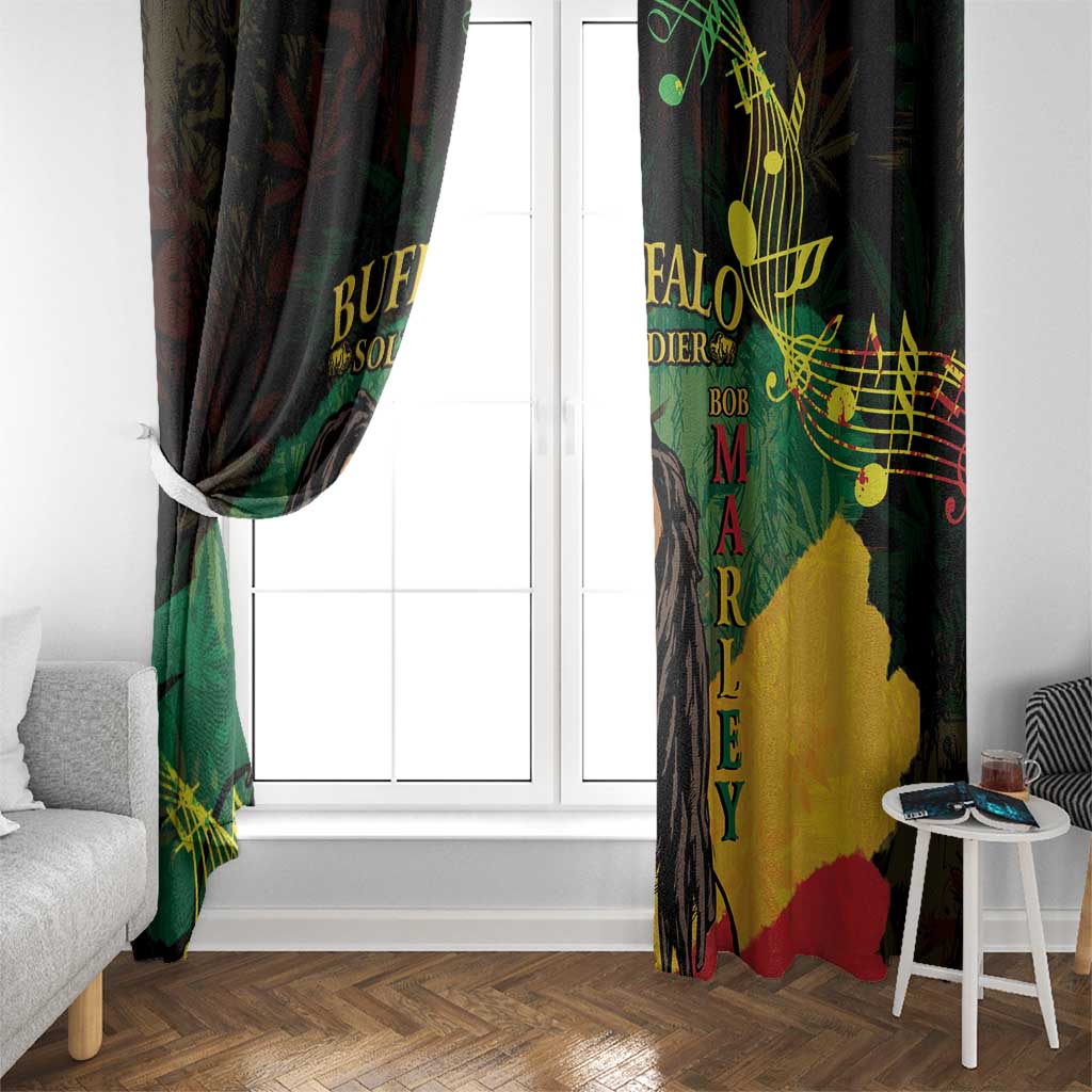 Legend Bob Buffalo Soldier Window Curtain American Heroes Reggae Style - Wonder Print Shop