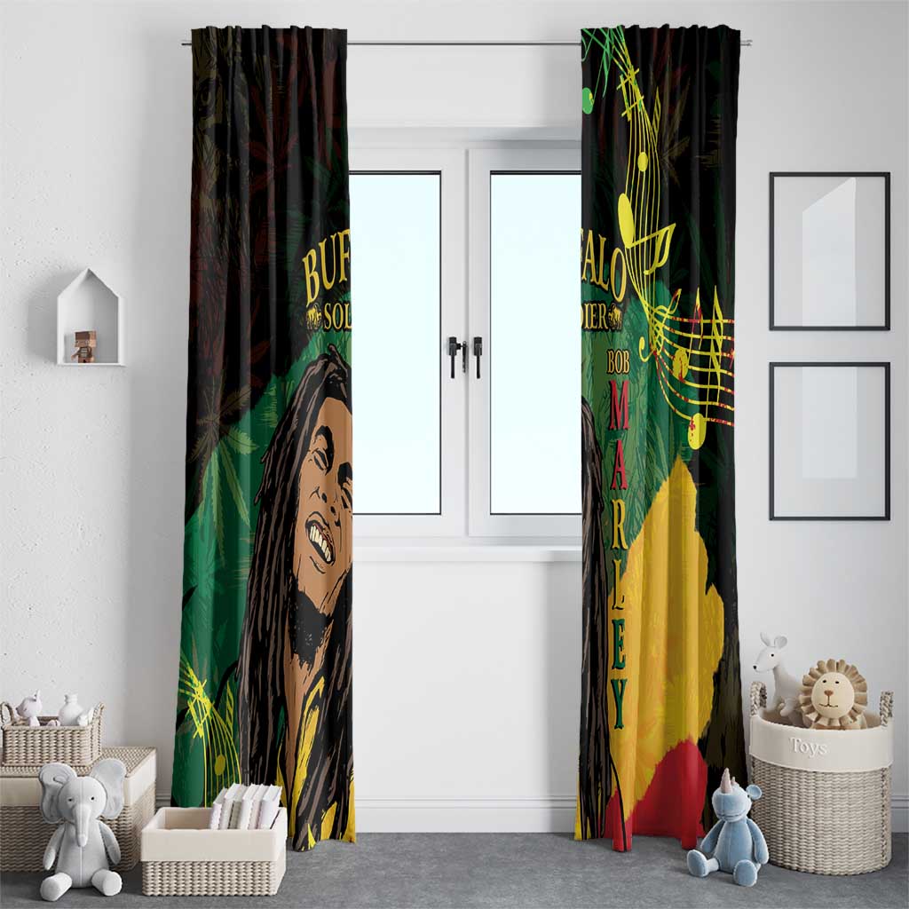 Legend Bob Buffalo Soldier Window Curtain American Heroes Reggae Style - Wonder Print Shop