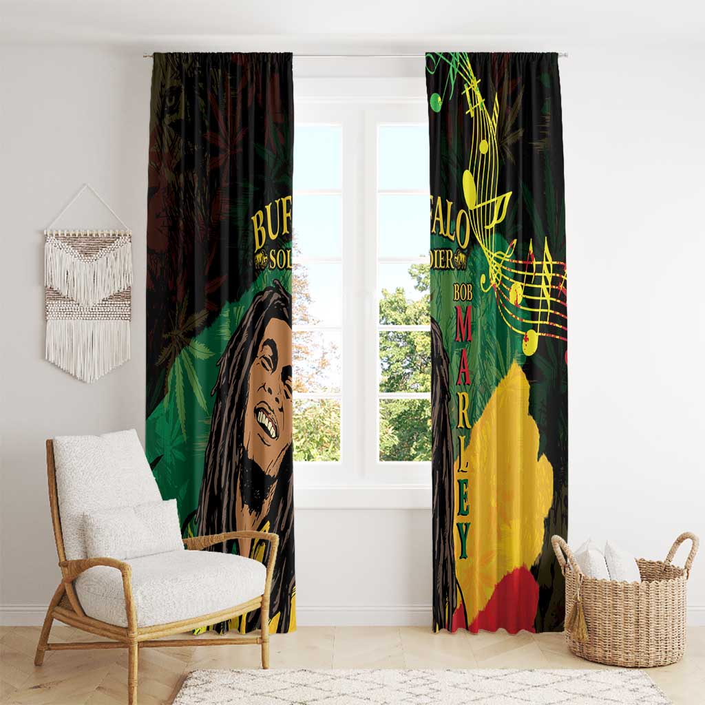 Legend Bob Buffalo Soldier Window Curtain American Heroes Reggae Style - Wonder Print Shop
