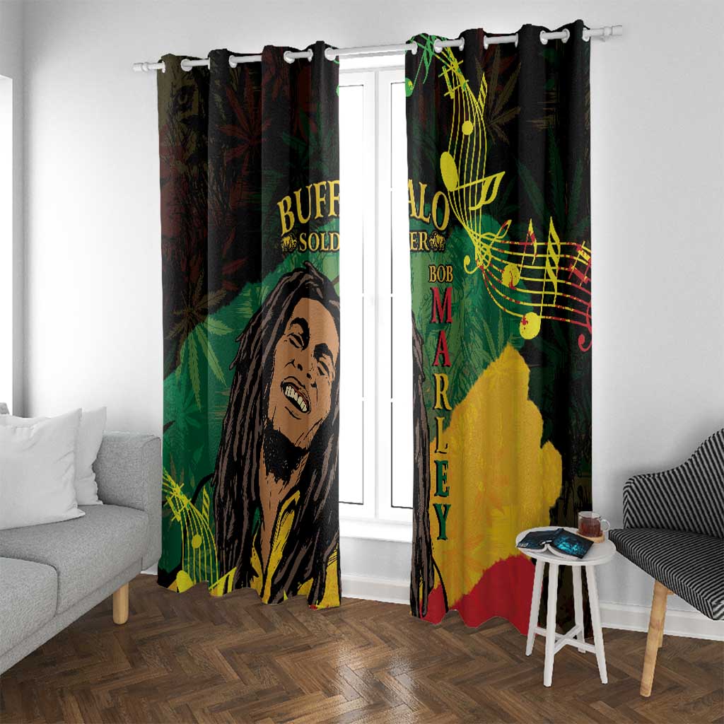 Legend Bob Buffalo Soldier Window Curtain American Heroes Reggae Style - Wonder Print Shop