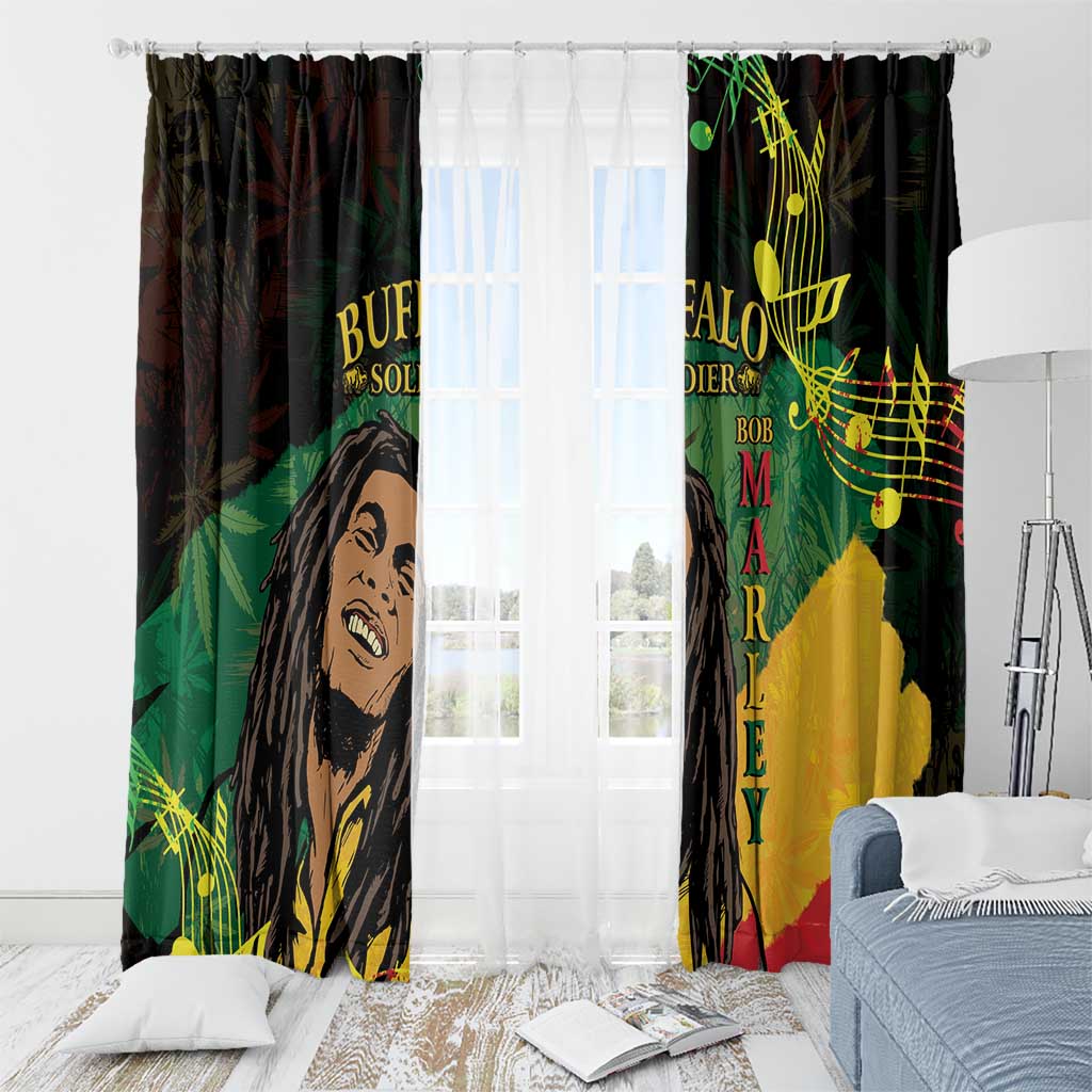 Legend Bob Buffalo Soldier Window Curtain American Heroes Reggae Style - Wonder Print Shop
