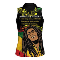 Legend Bob Buffalo Soldier Women Sleeveless Polo Shirt American Heroes Reggae Style - Wonder Print Shop