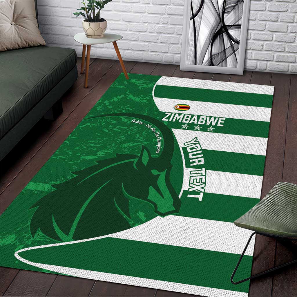Zimbabwe Rugby Custom Area Rug Sables 3rd Champions Proud - Wonder Print Shop
